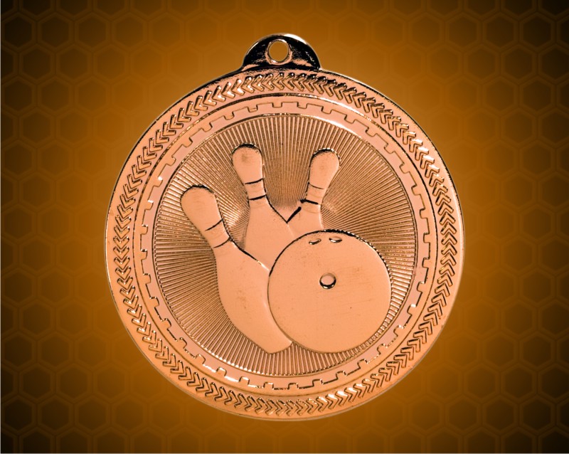 2 inch Bronze Bowling Laserable BriteLazer Medal