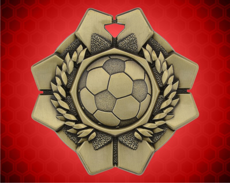 The 2 inch Gold Soccer Imperial Medal