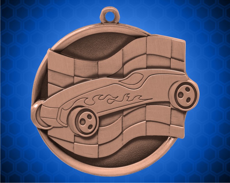 2 1/4 inch Bronze Pinewood Derby Mega Medal