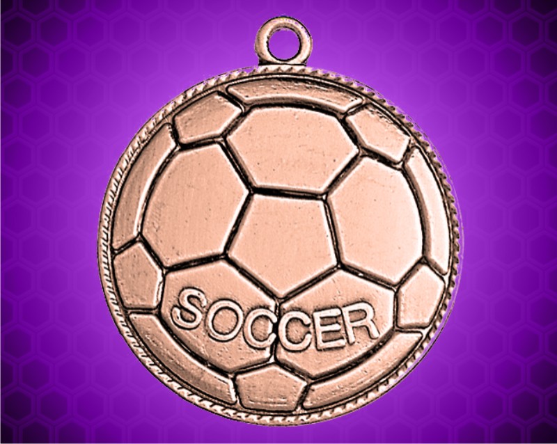 1 1/2 inch Bronze Soccer Die Cast Medal