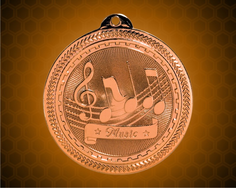 2 inch Bronze Music Laserable BriteLazer Medal