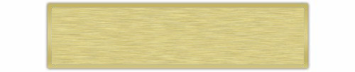 Brushed Gold Plate w/Shiny Gold Border, 1.75 x 9.25", (border 2 x 9.5") adhesive