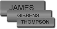 Satin Silver Uniform Name Tag