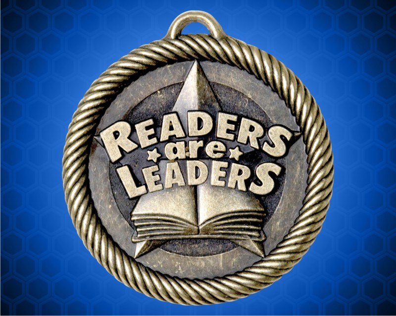 2 inch Gold "Readers Are Leaders" Value Medal