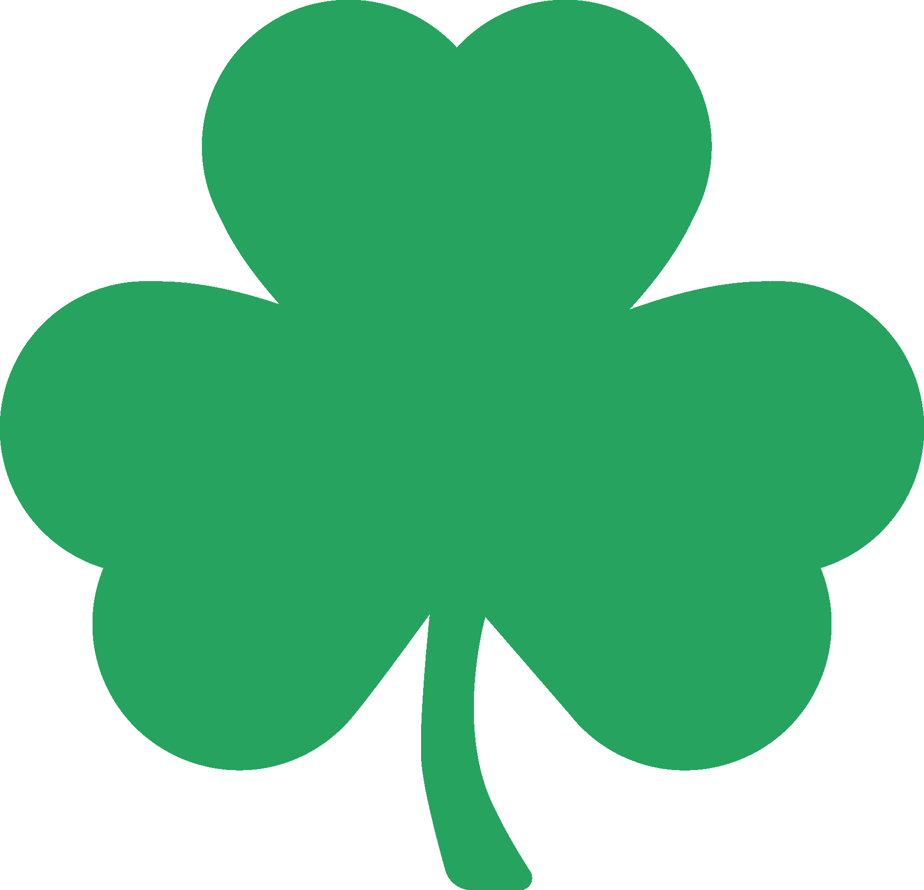 Smooth Plastic Shamrock Shape Name Tag