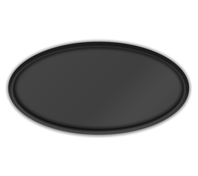 Black Plastic Oval Name Tag Frames