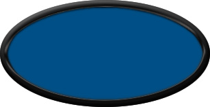 Blank Oval Plastic Black Nametag with Sky Blue