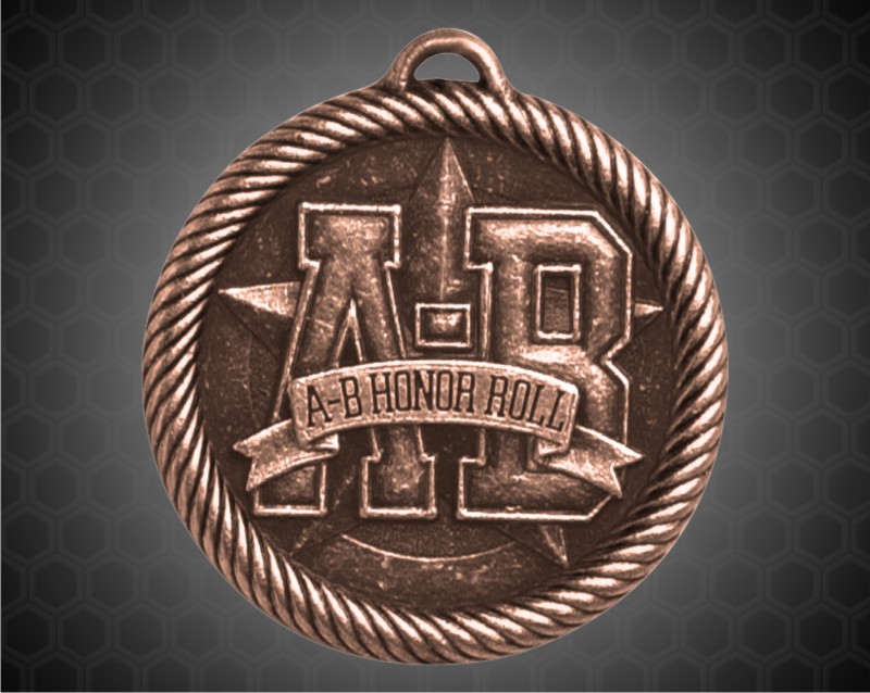 2 inch Bronze "A-B" Honor Roll Value Medal