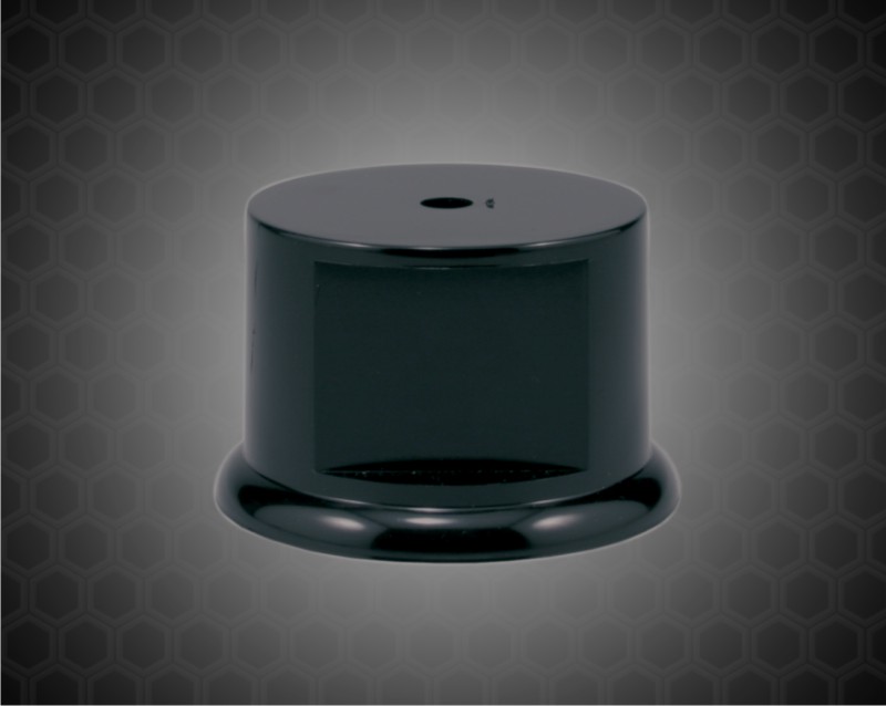 2 3/8 Inch Black Weighted Round Plastic Base