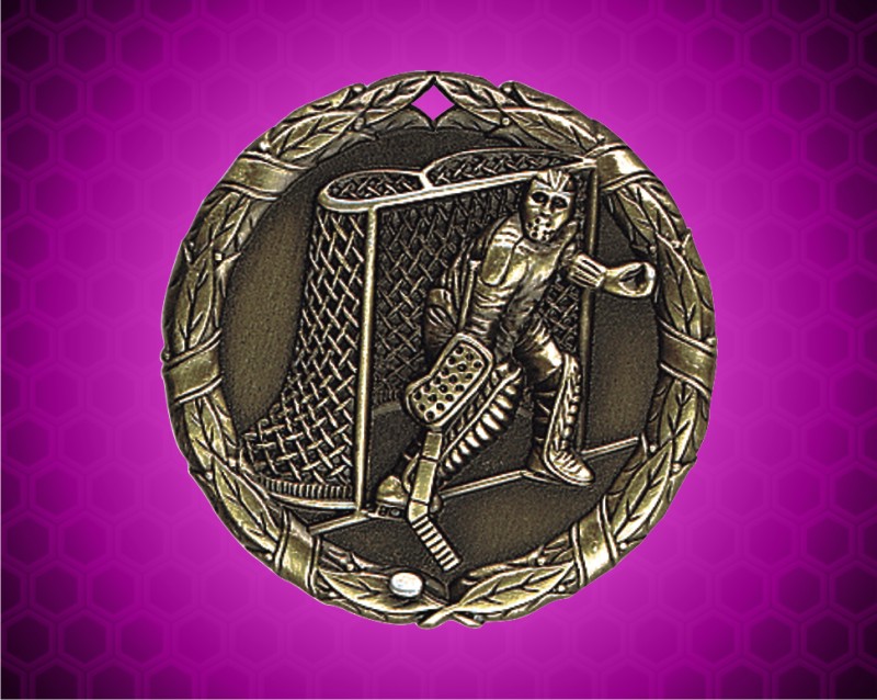 2 inch Gold Ice Hockey XR Medal