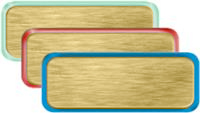 Brushed Gold Name Tag with Border