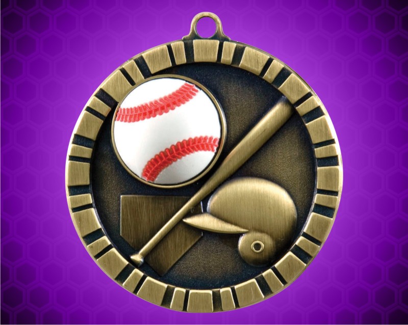 2 inch Baseball 3-D Medal