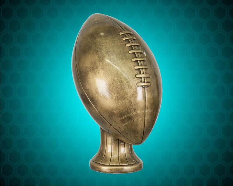 11 Inch Antique Gold  Football Resin