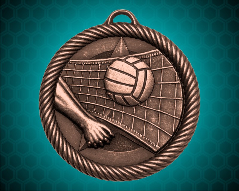 2 inch Bronze Volleyball Value Medal