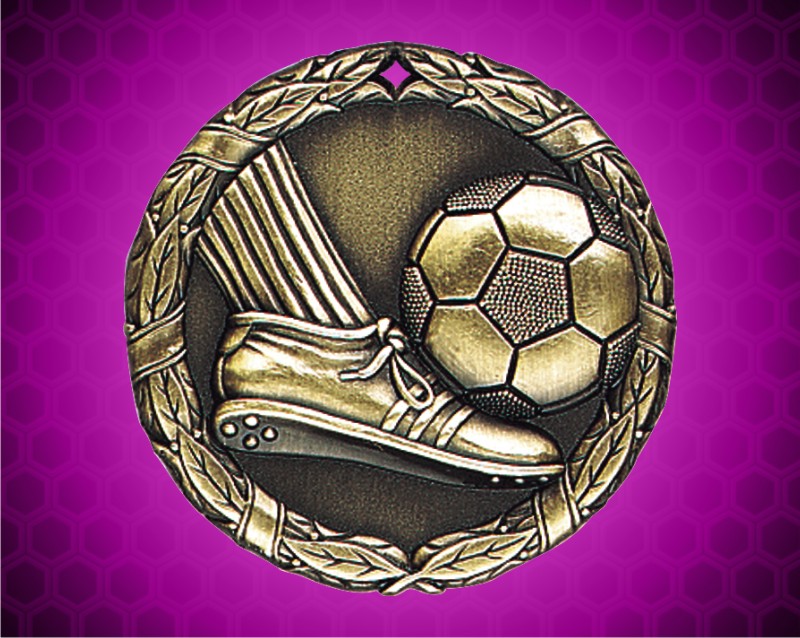 2 inch Gold Soccer XR Medal
