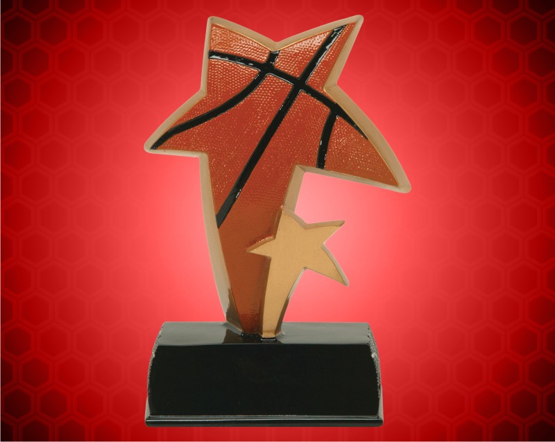 6" Basketball Color Sport Star Resin