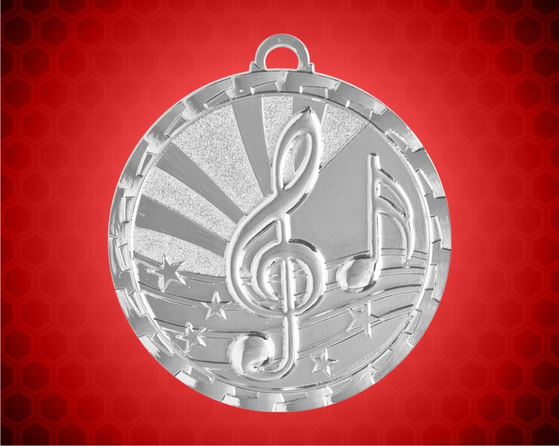 2 Inch Silver Music Bright Medal