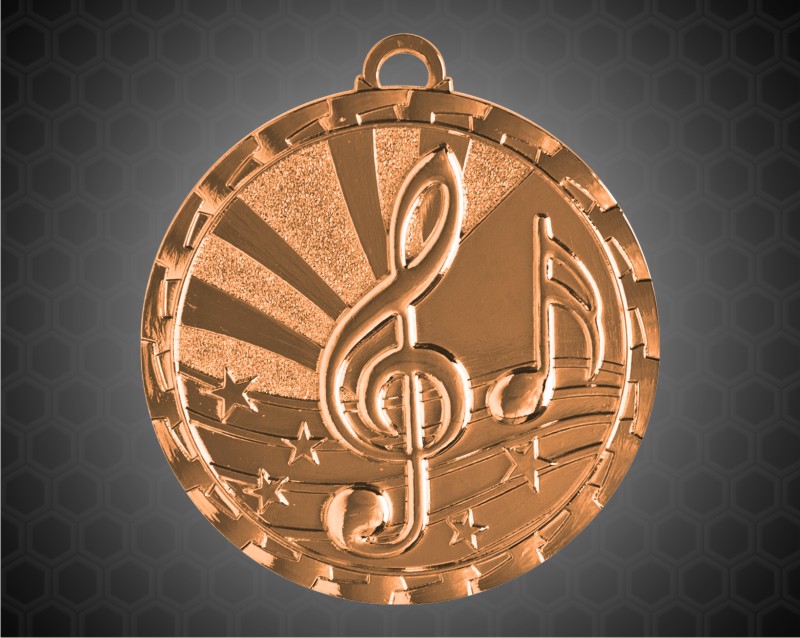 2 Inch Bronze Music Bright Medal