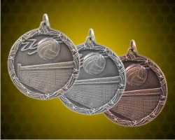 1 3/4 Inch Volleyball Shooting Star Medals