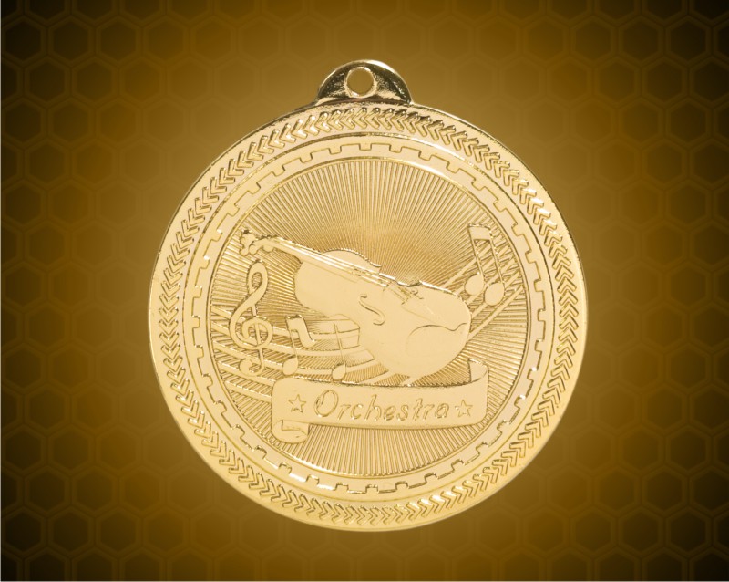 2 inch Gold Orchestra Laserable BriteLazer Medal