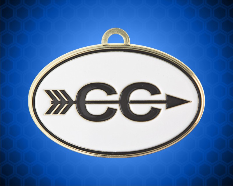 2 1/2 x 1 7/8 inch Cross Country Oval Running Medal