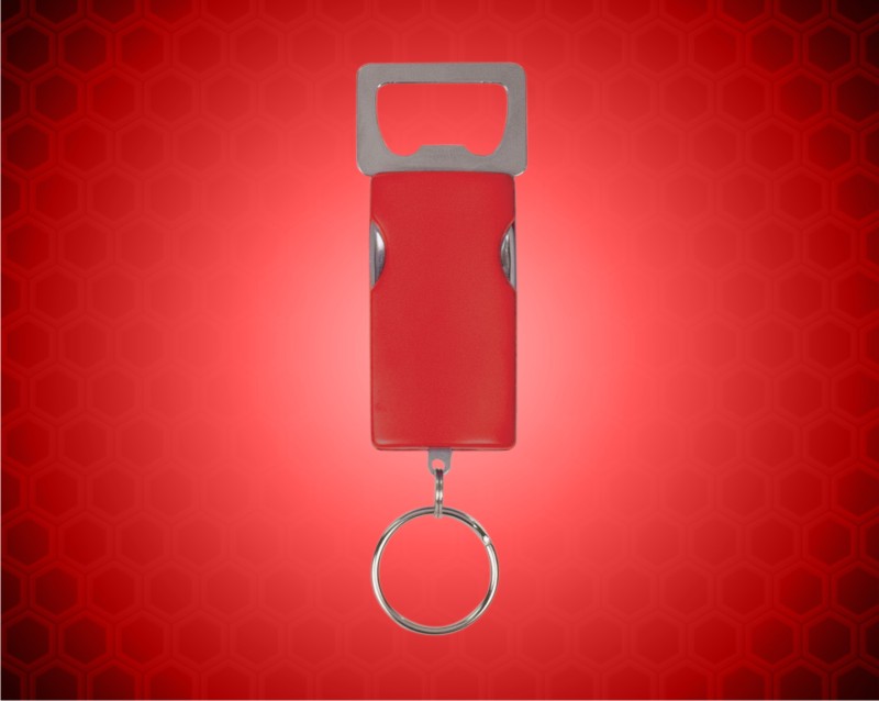 1 x 3 Red 2-Tool Bottle Opener with Key Chain