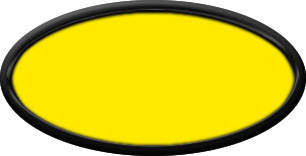 Blank Oval Plastic Black Nametag with Canary Yellow