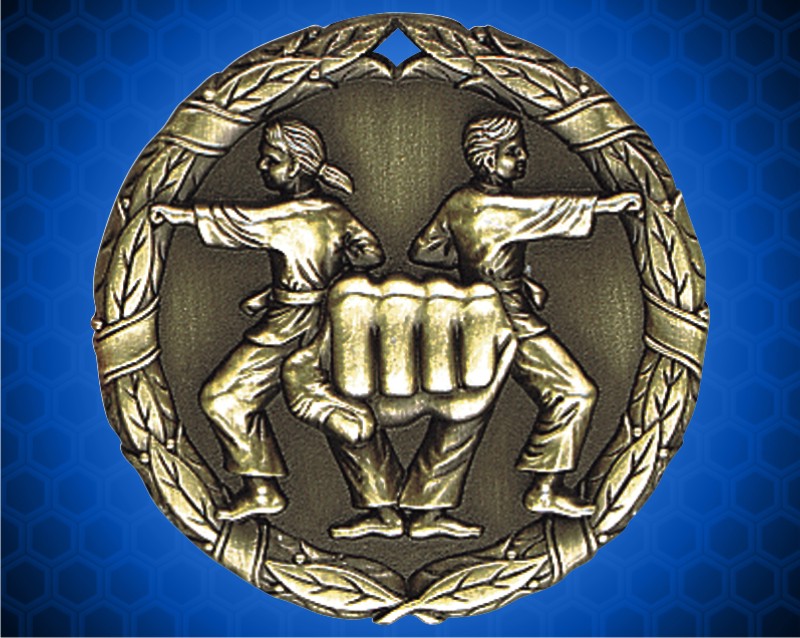 1 1/4 inch Gold Karate XR Medal