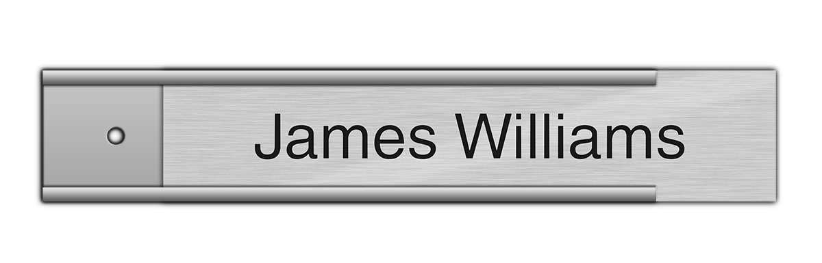 Brushed Aluminum Plastic Plate on Silver Wall Plate Holder