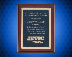 Sapphire Rosewood Finish Plaque with Border
