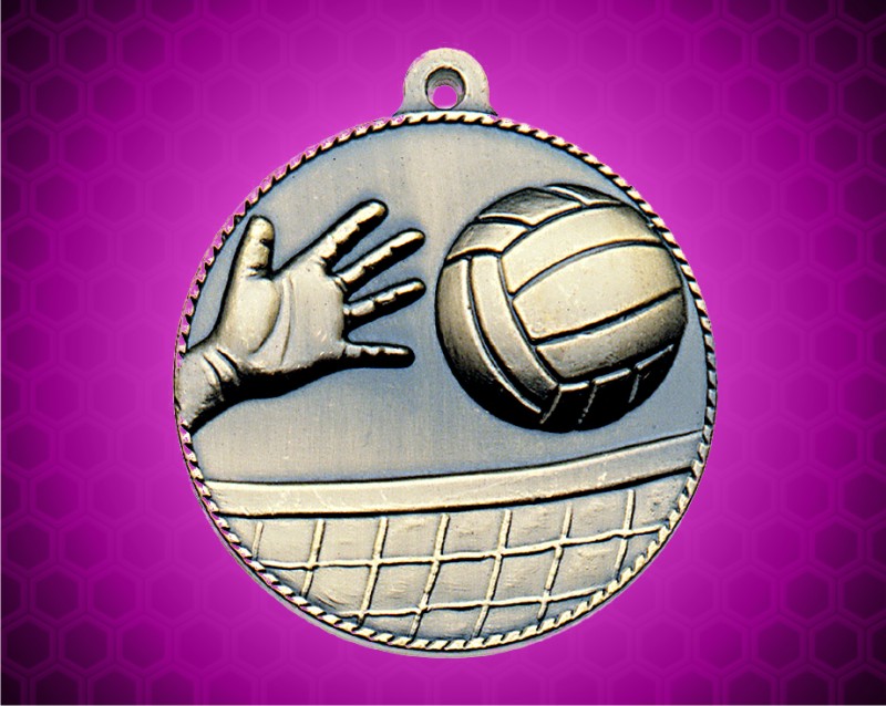2 inch Gold Volleyball Die Cast Medal