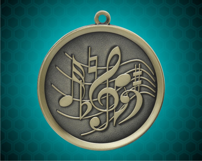 2 1/4 inch Gold Music Mega Medal