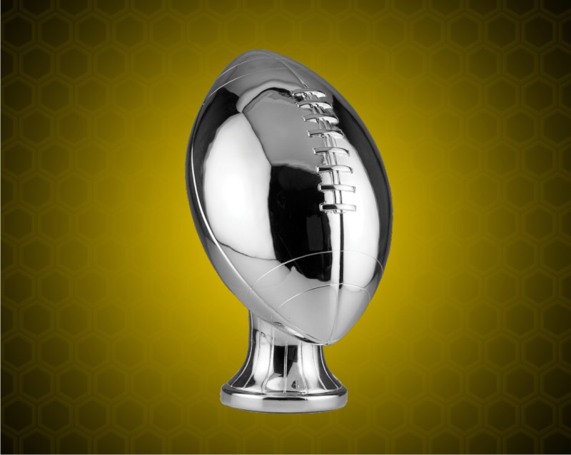 11 Inch Silver Metallized Football Resin