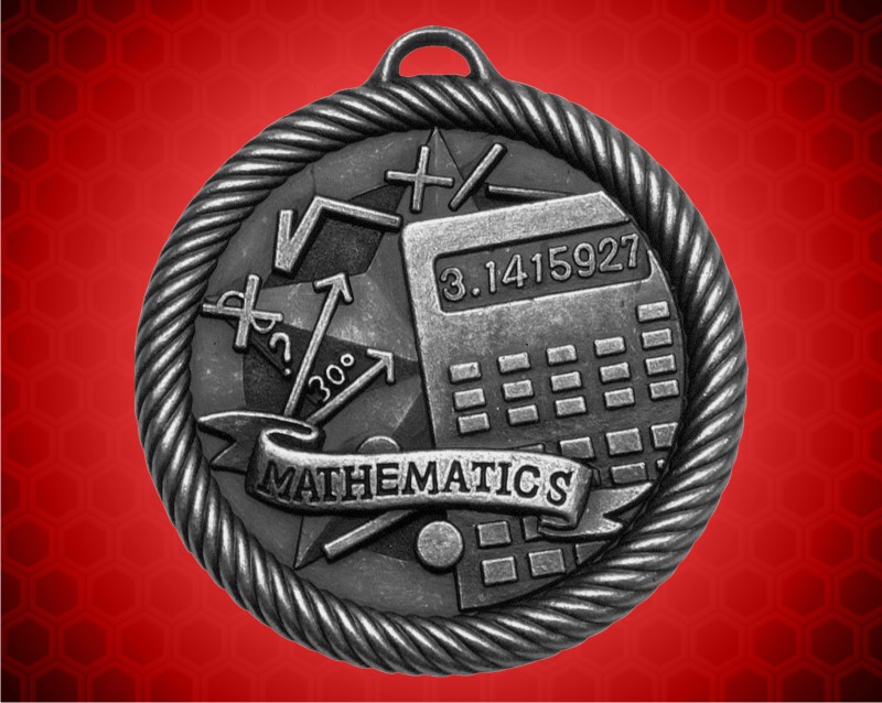 2 inch Silver Mathematics Value Medal
