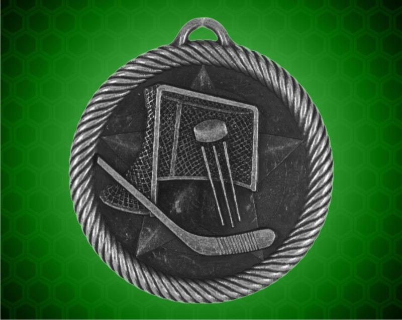 2 inch Silver Hockey Value Medal