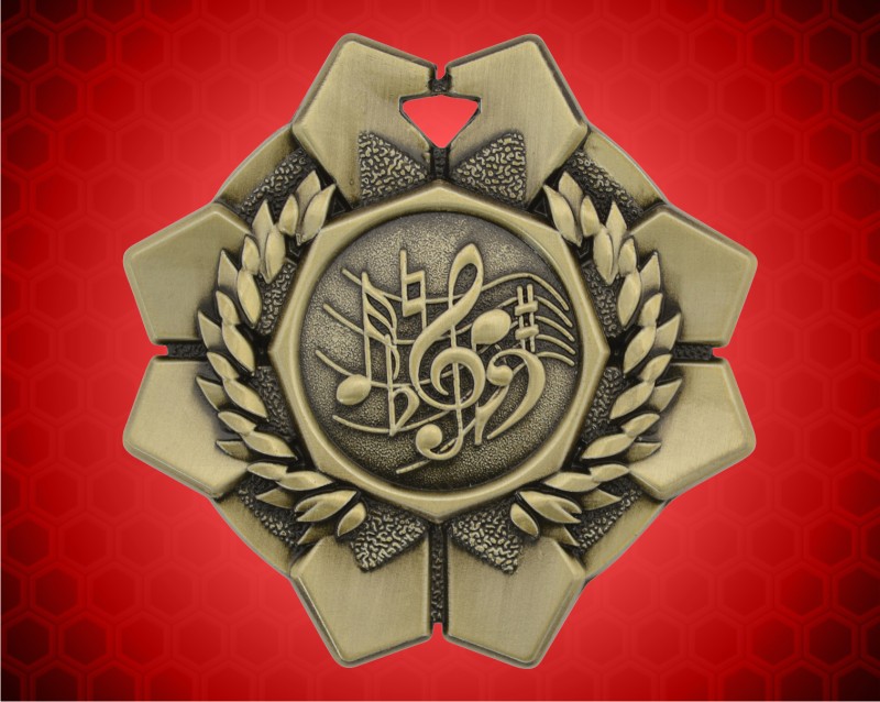 2 inch Gold Music Imperial Medal
