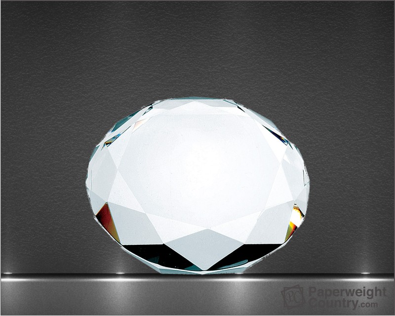 3/4 x 2 3/4 x 2 3/4 Inch Octagon Optic Crystal Paperweight