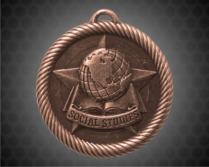 2 inch Bronze Social Studies Value Medal