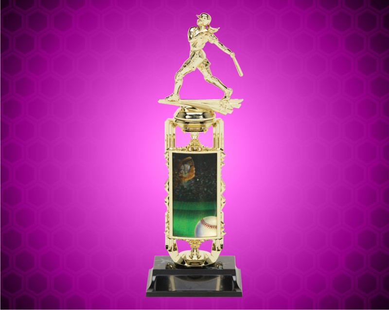 13" Softball Lenticular Atomic Trophy