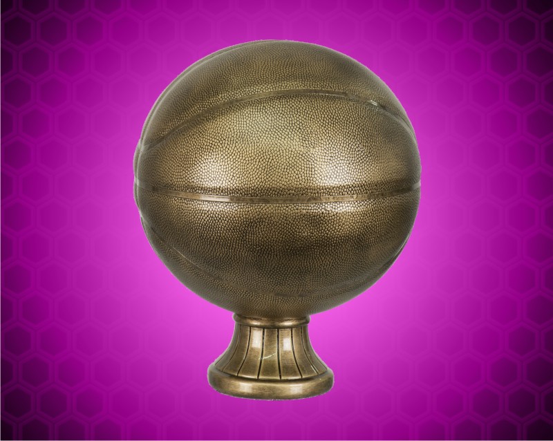 5 1/2 inch Antique Gold Basketball Resin