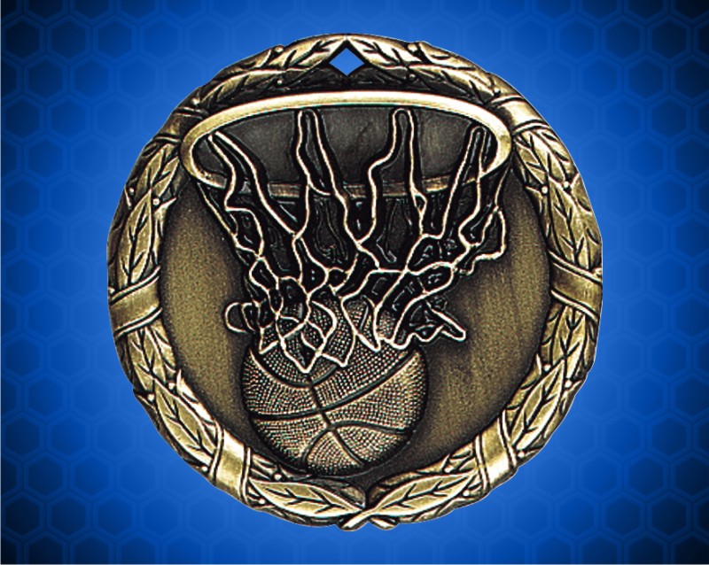 1 1/4 inch Gold Basketball XR Medal