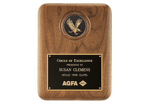 8 x 10 1/2 inch Plaque with Eagle Medallion