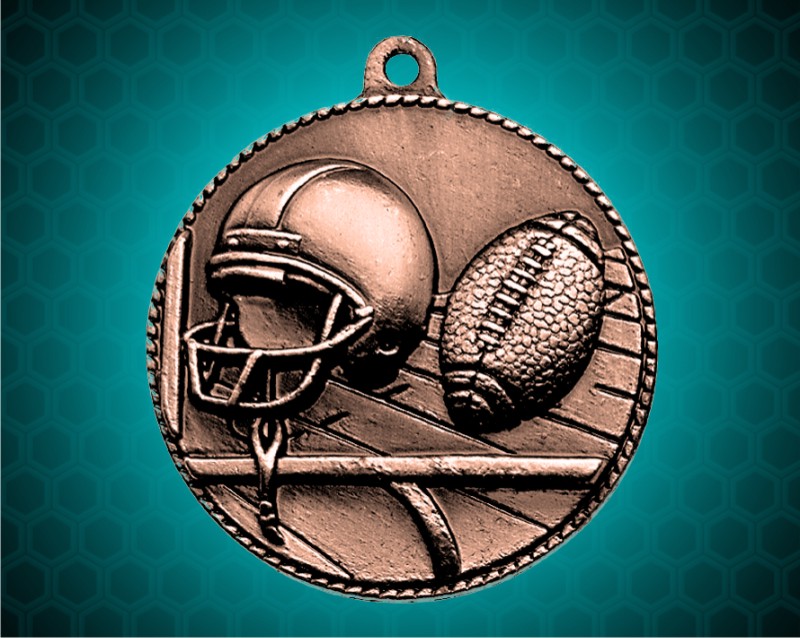 2 inch Bronze Football Die Cast Medal