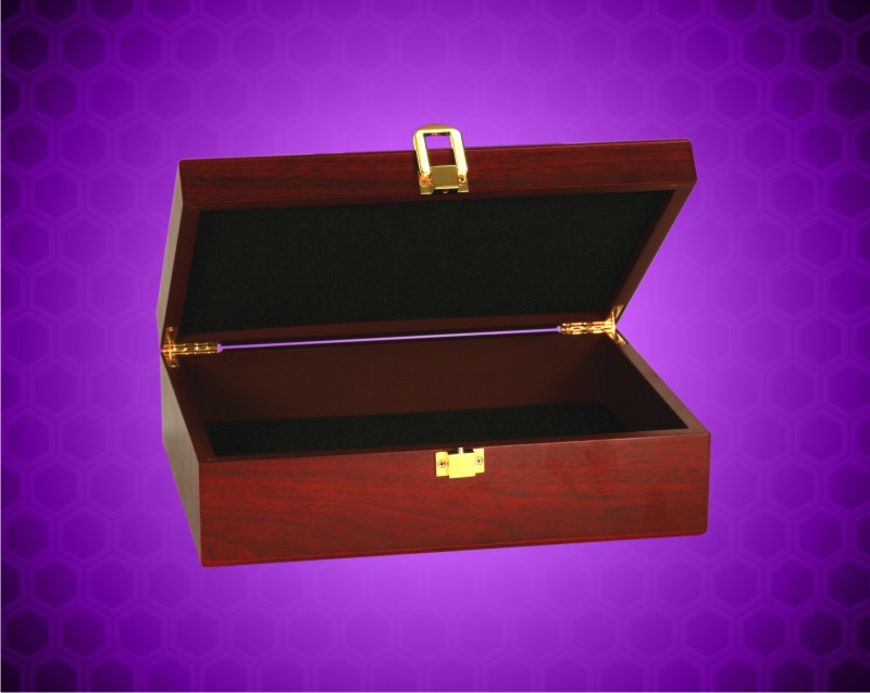 12 1/4 x 8 1/4 inch Rosewood Finish Gift Box