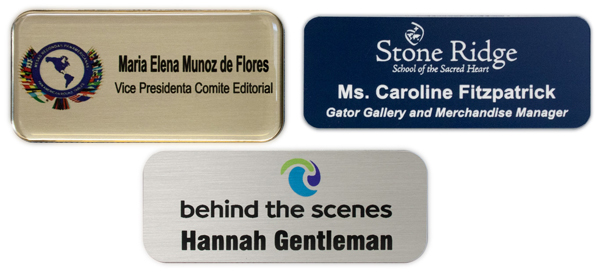 Name Tag Samples
