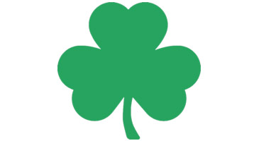 Smooth Plastic Shamrock Shape Name Tag