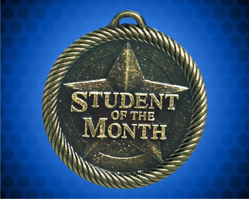 2 inch Gold Student of the Month Value Medal