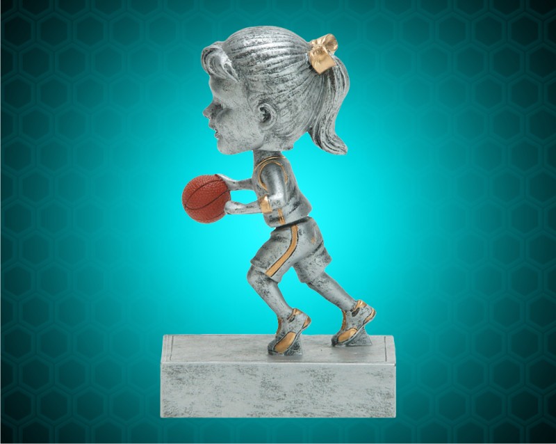 5 1/2" Female Basketball Bobblehead Twist Resin