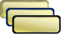 Shiny Gold Name Tag with Border