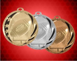 2 Inch Football Laserable Midnite Star Medals